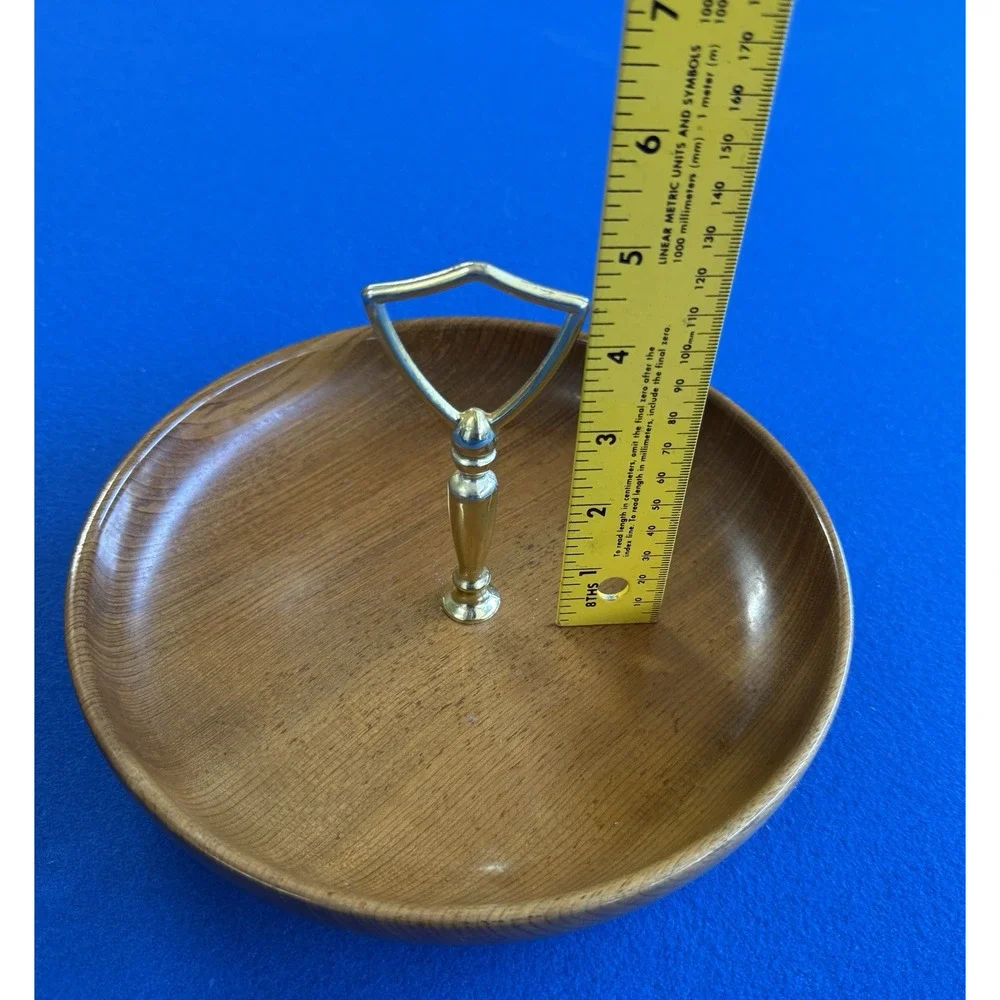 Vintage Oregon Myrtlewood Candy/Nut Bowl Caddy Handle Bowl dish